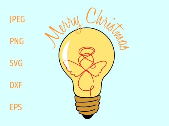 Christmas Angel in a Light Bulb Lights: Illustrations Review