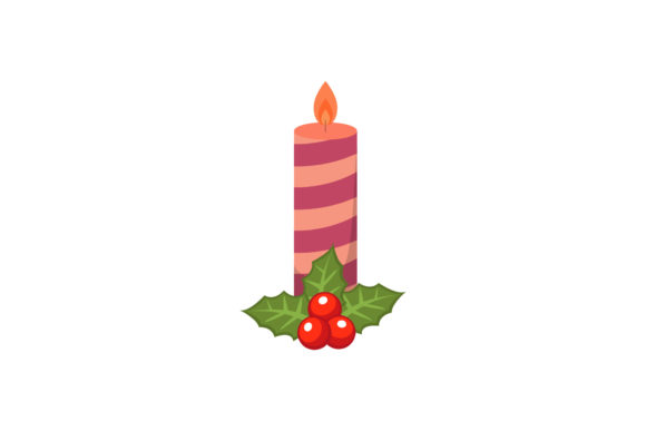 Christmas Candle Vector Design: Premium Illustrations