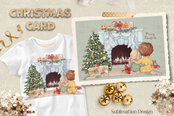 Christmas Cards Sublimation: Festive Illustrations