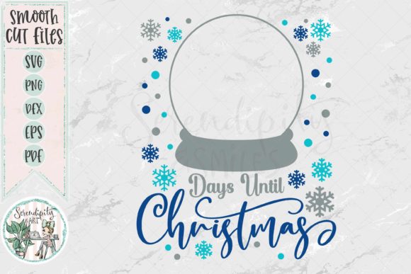 Christmas Countdown Snow Globe SVG: Festive Illustrations