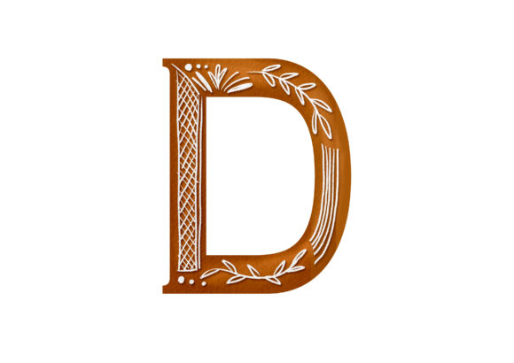 Christmas Ginger Cookies Font Alphabet: Festive Illustrations