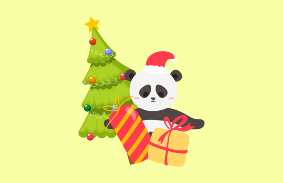 Christmas Panda Winter Illustration: A Designer's Review