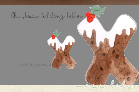 Christmas Pudding Letter X: Festive Illustrations for Crafters