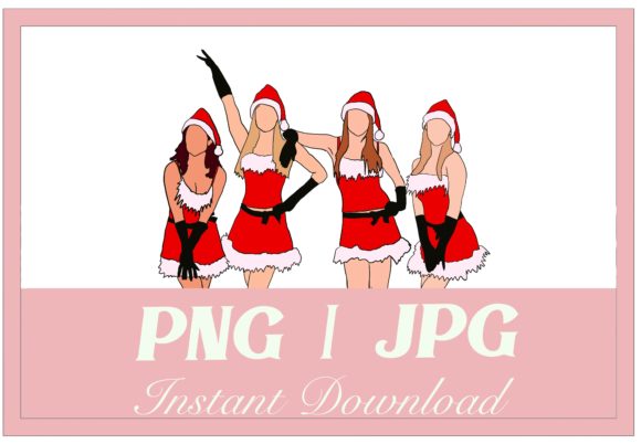 Girls Christmas Mean Rockin Santa Show Illustrations Review