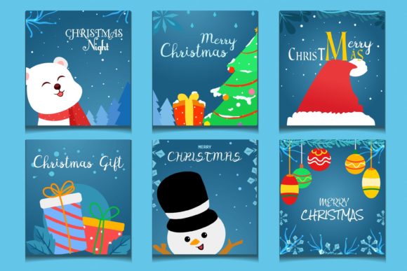 Hand Drawn Greeting Card Christmas: Premium Illustrations
