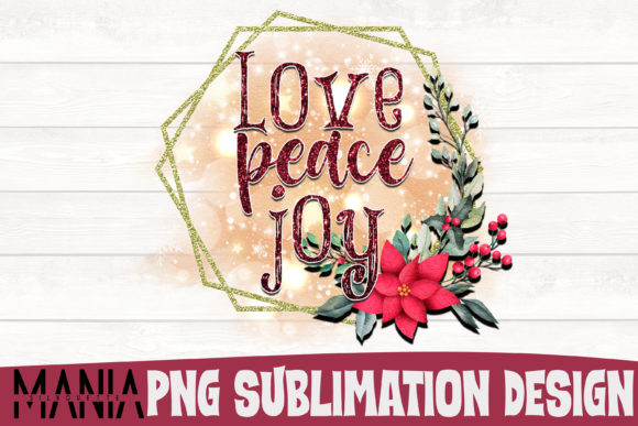 Love Peace Joy Christmas PNG: Festive Illustrations