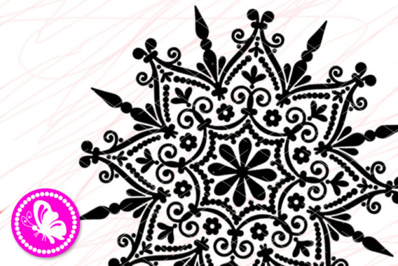 Mandala Winter Snowflakes Christmas Art Illustrations