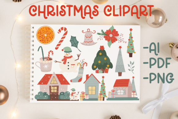 Merry Christmas Vector Clipart PNG: Festive Illustrations