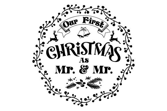 Our First Christmas As Mr. & Mrs.: Premium Illustrations