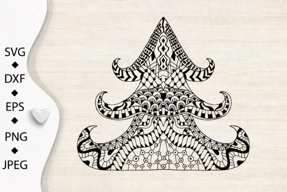 Zentangle Christmas Tree: Festive Illustrations